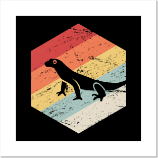 Retro Vintage Lizard Salamander Icon Posters and Art